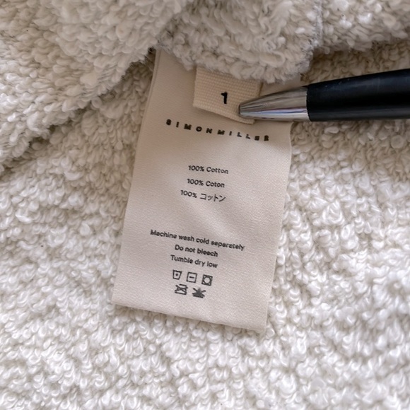 SIMON Miller Cropped Cotton Sweatshirt Size Small - Picture 4 of 8